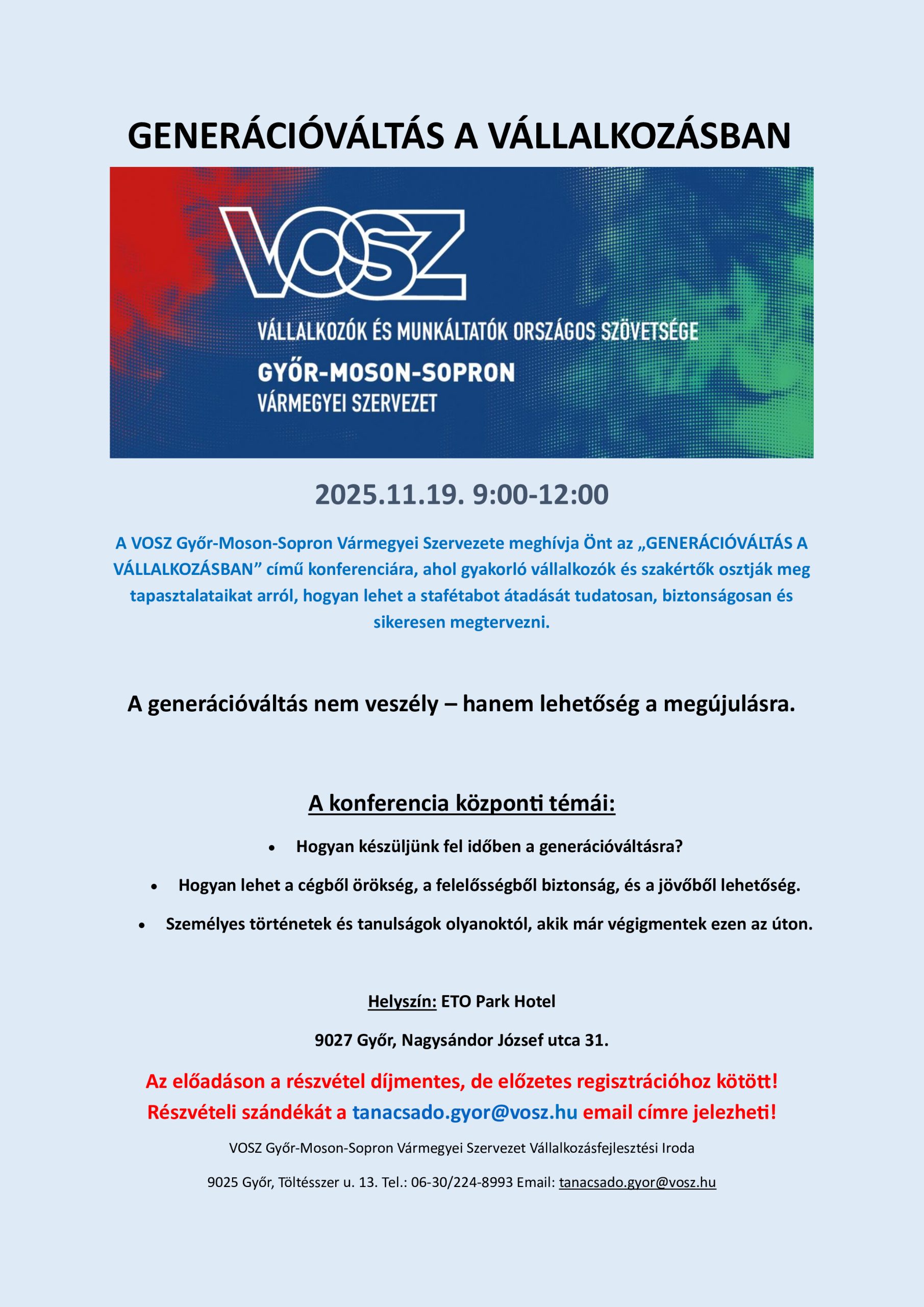 Generációváltás konferencia