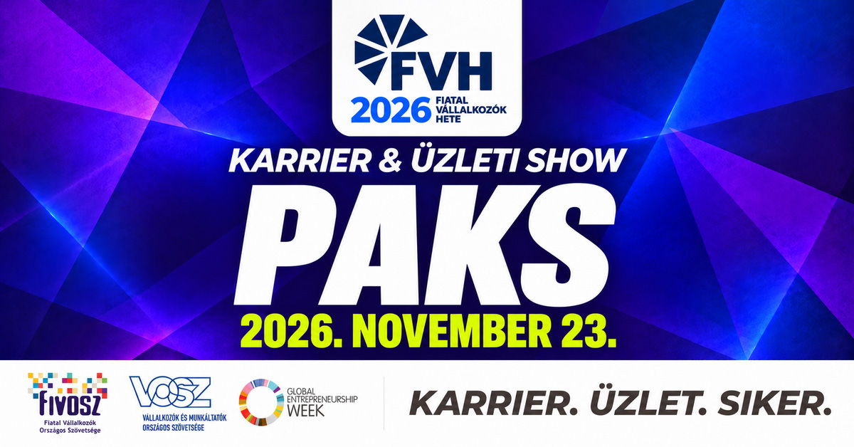 Fiatal Vállalkozók Hete 2026 – Paks